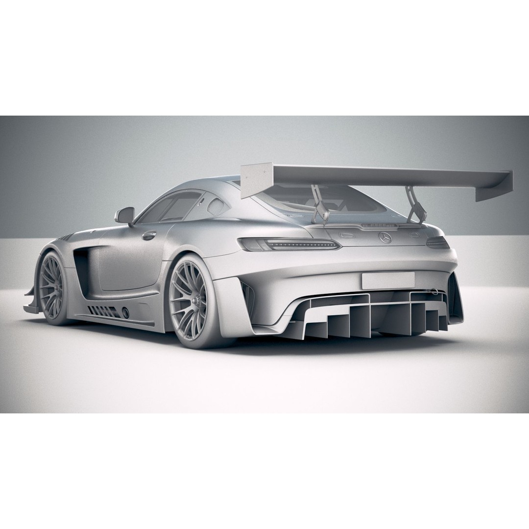 Mercedes AMG GT3 2020 3D Model – High Poly Racing Car, FBX, OBJ - View 25