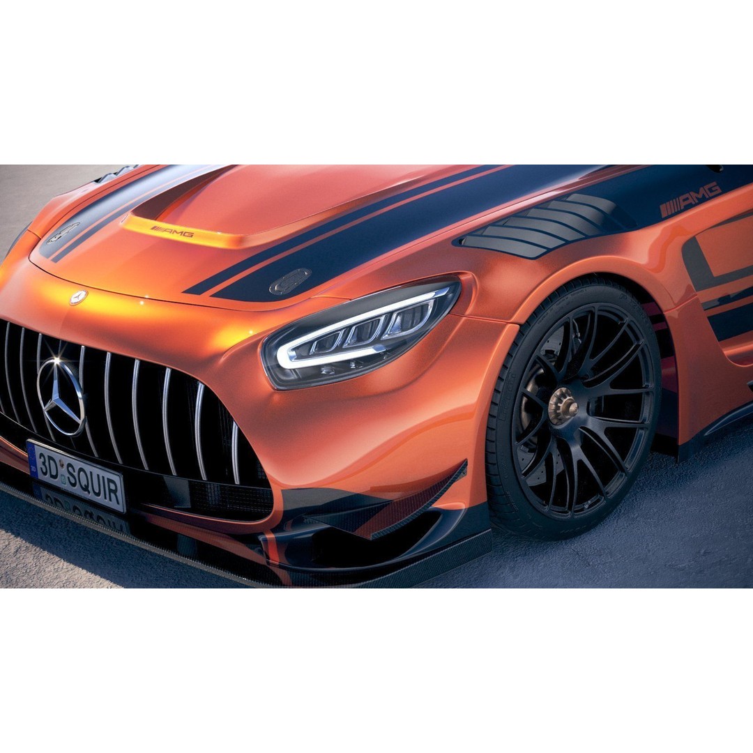 Mercedes AMG GT3 2020 3D Model – High Poly Racing Car, FBX, OBJ - View 4