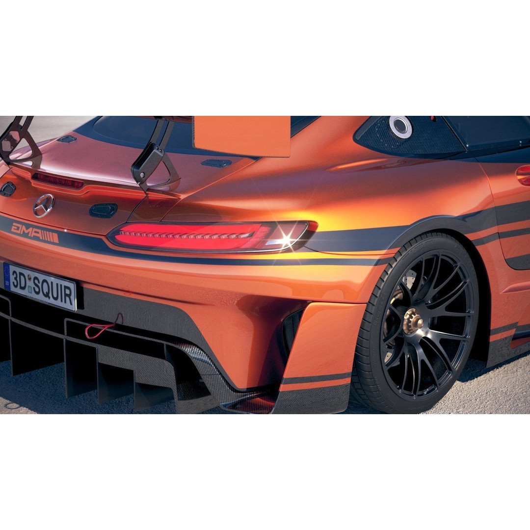 Mercedes AMG GT3 2020 3D Model – High Poly Racing Car, FBX, OBJ - View 5