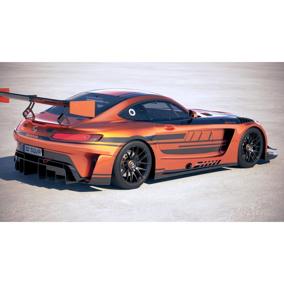 Mercedes AMG GT3 2020 3D Model – High Poly Racing Car, FBX, OBJ - View 6
