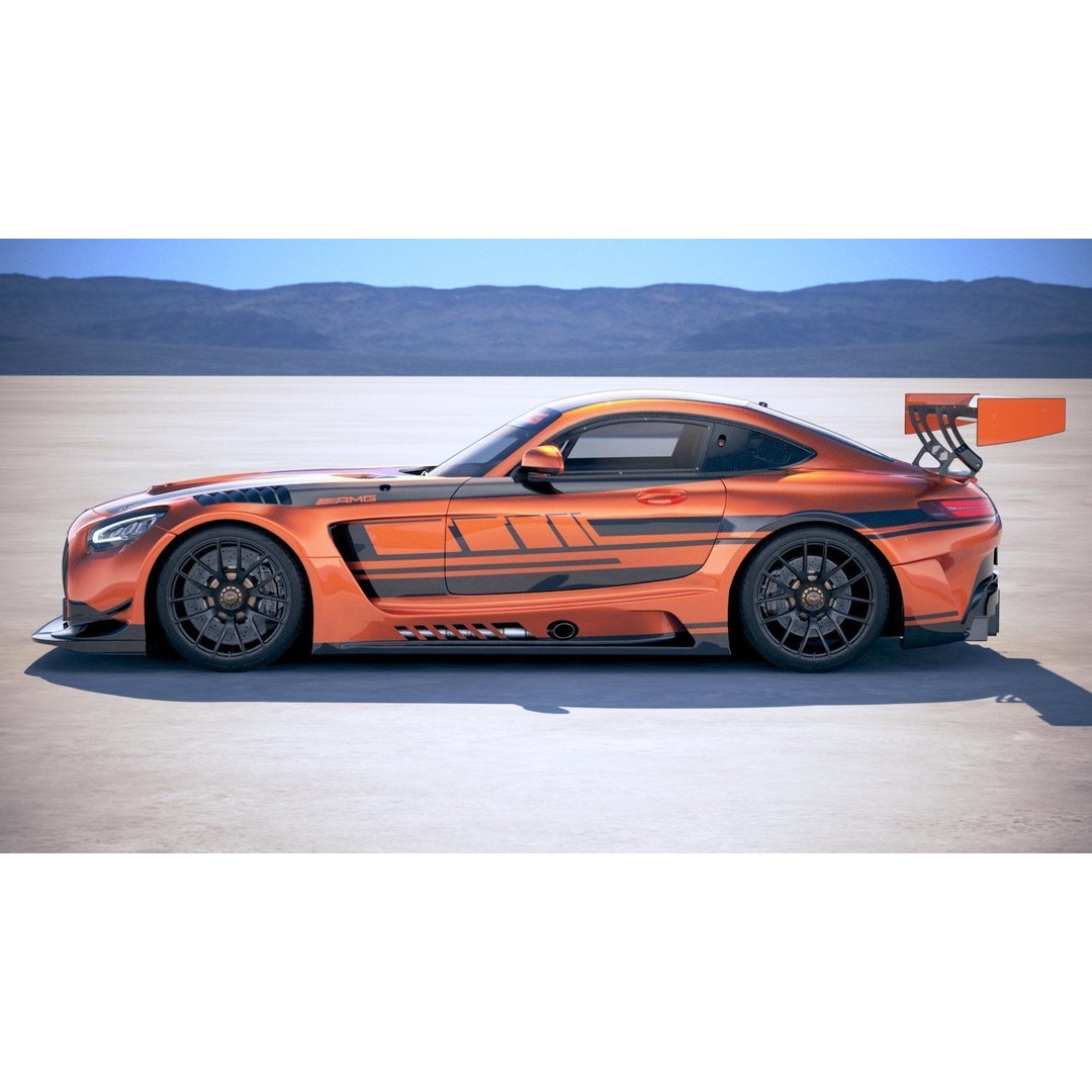 Mercedes AMG GT3 2020 3D Model – High Poly Racing Car, FBX, OBJ - View 8
