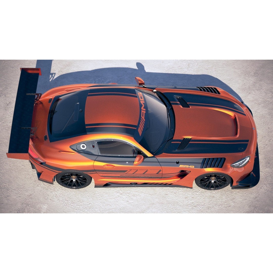 Mercedes AMG GT3 2020 3D Model – High Poly Racing Car, FBX, OBJ - View 9
