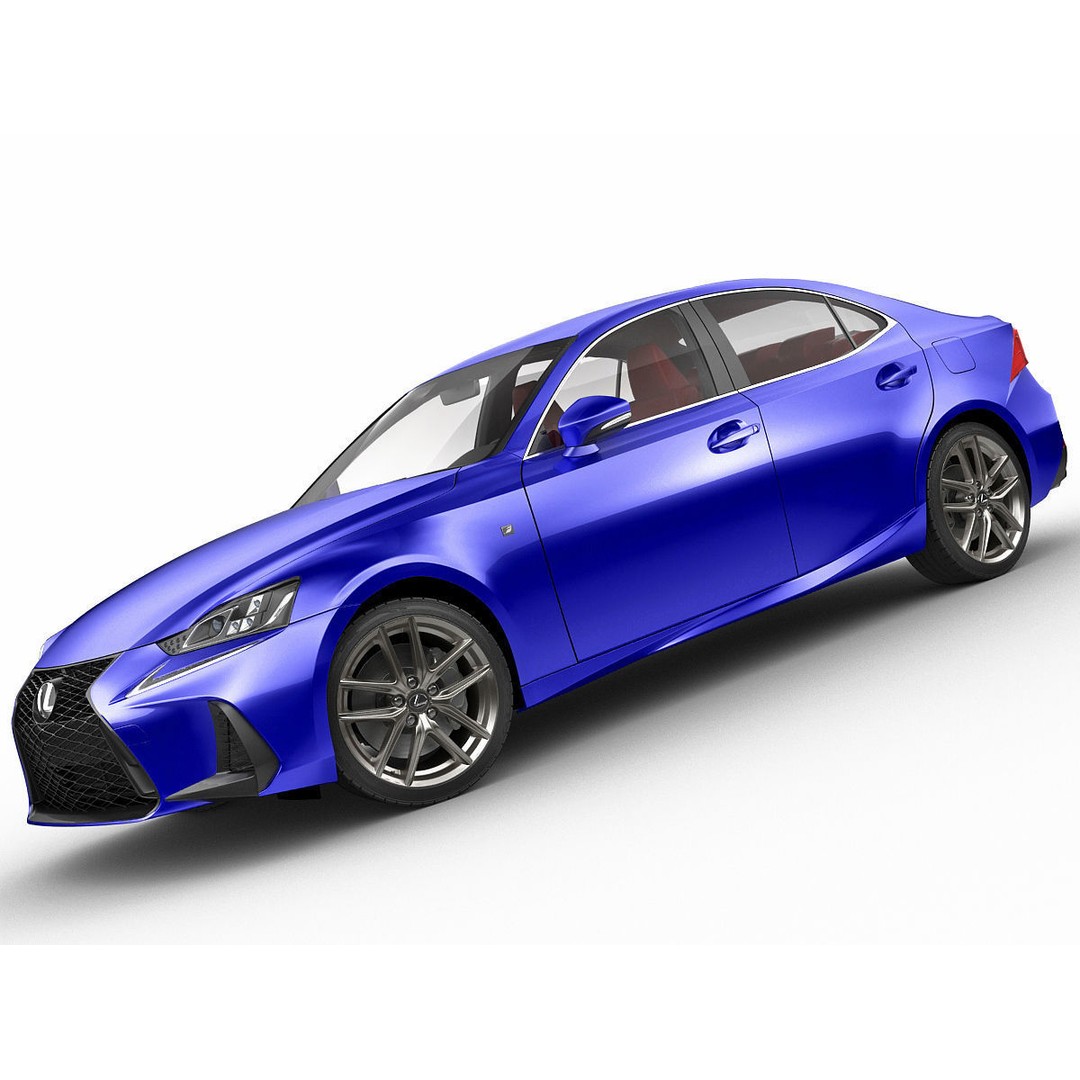 Lexus IS F-Sport 2017 3D Model – Realistic Sedan Asset, FBX, OBJ - View 10