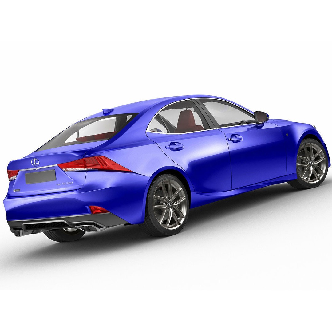 Lexus IS F-Sport 2017 3D Model – Realistic Sedan Asset, FBX, OBJ - View 11