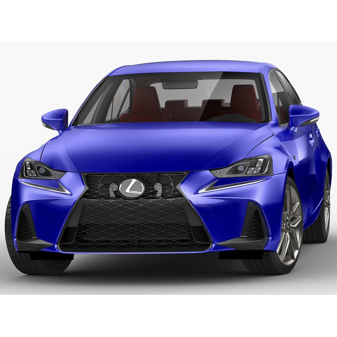 Lexus IS F-Sport 2017 3D Model – Realistic Sedan Asset, FBX, OBJ - View 12