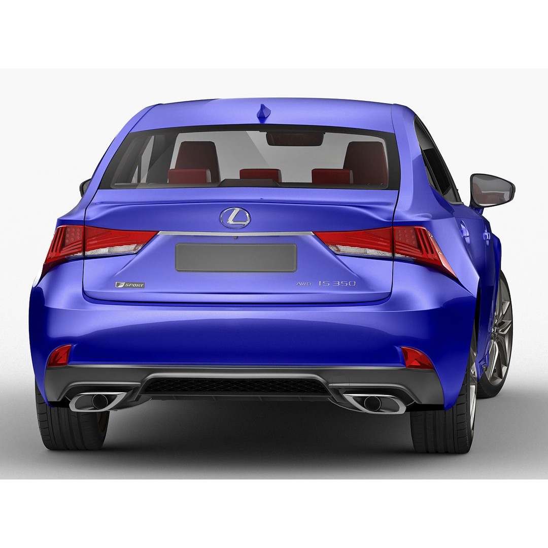 Lexus IS F-Sport 2017 3D Model – Realistic Sedan Asset, FBX, OBJ - View 13
