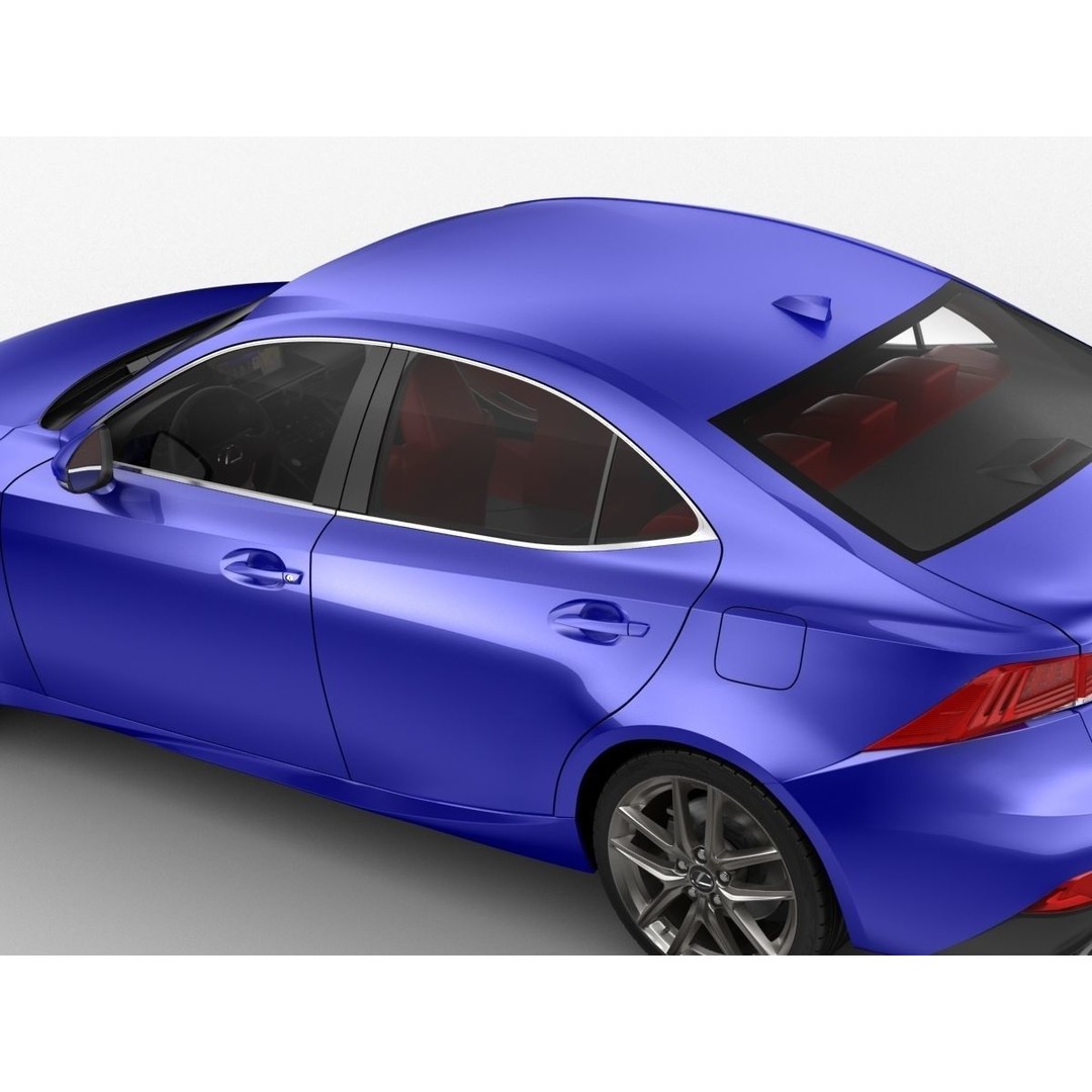 Lexus IS F-Sport 2017 3D Model – Realistic Sedan Asset, FBX, OBJ - View 14