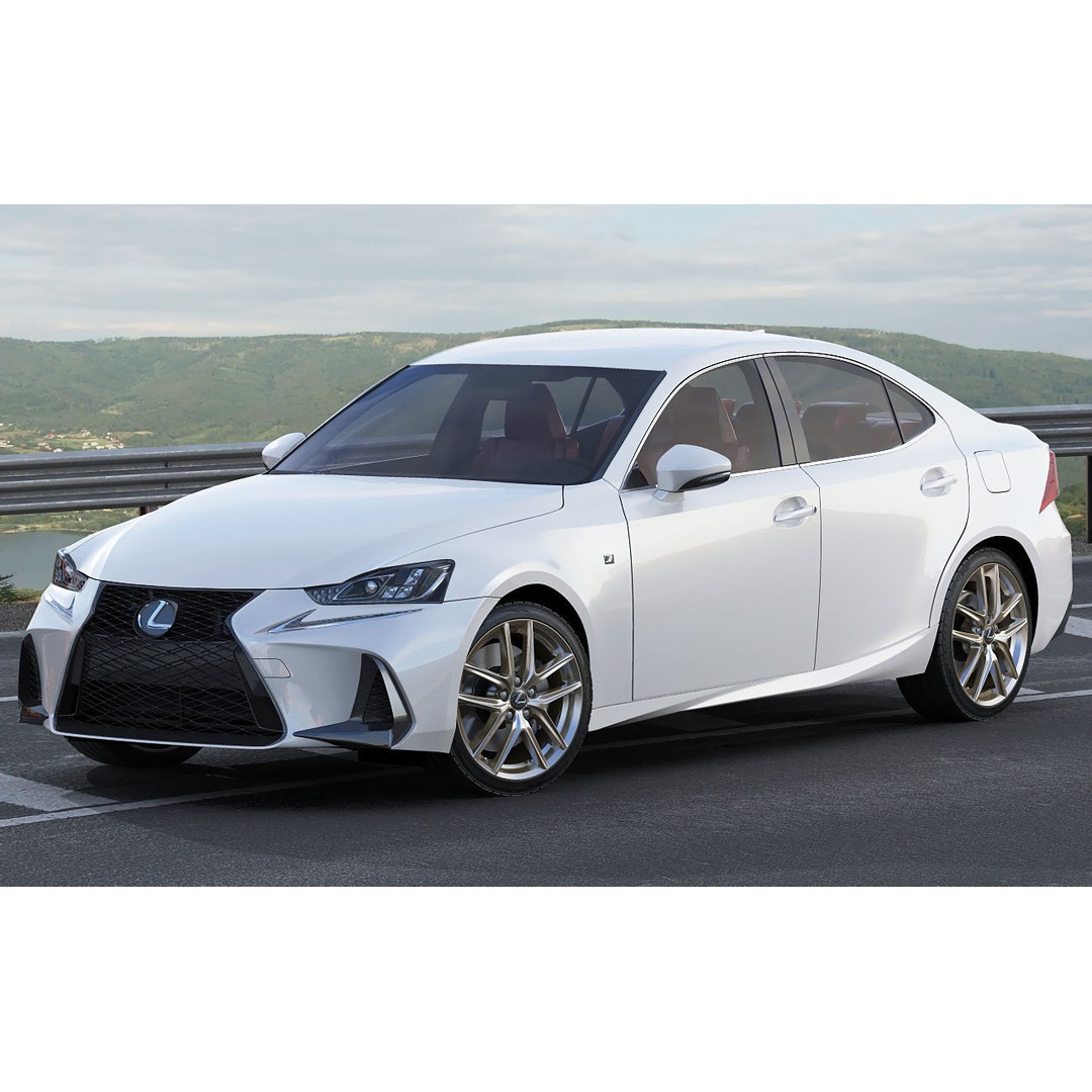 Lexus IS F-Sport 2017 3D Model – Realistic Sedan Asset, FBX, OBJ - View 15
