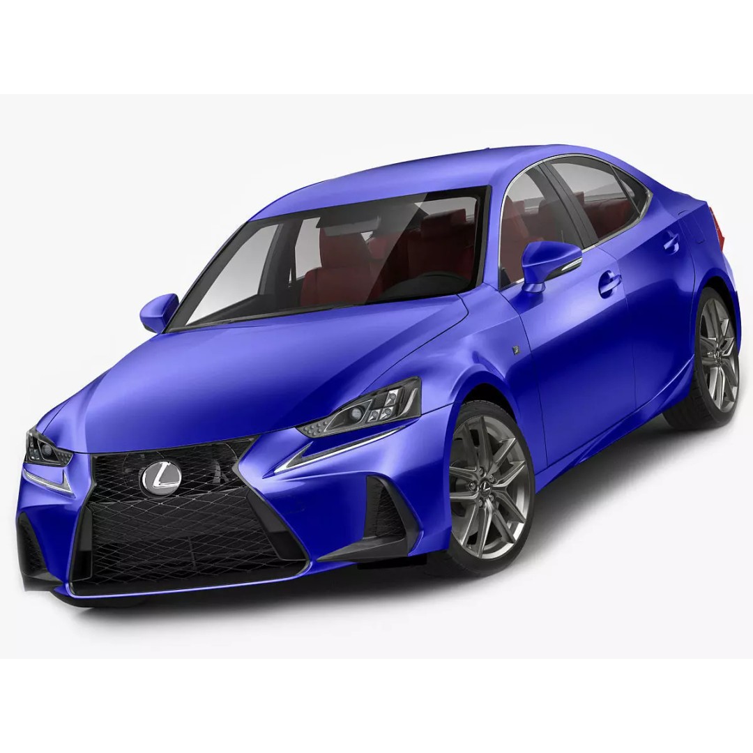 Lexus IS F-Sport 2017 3D Model – Realistic Sedan Asset, FBX, OBJ - View 2