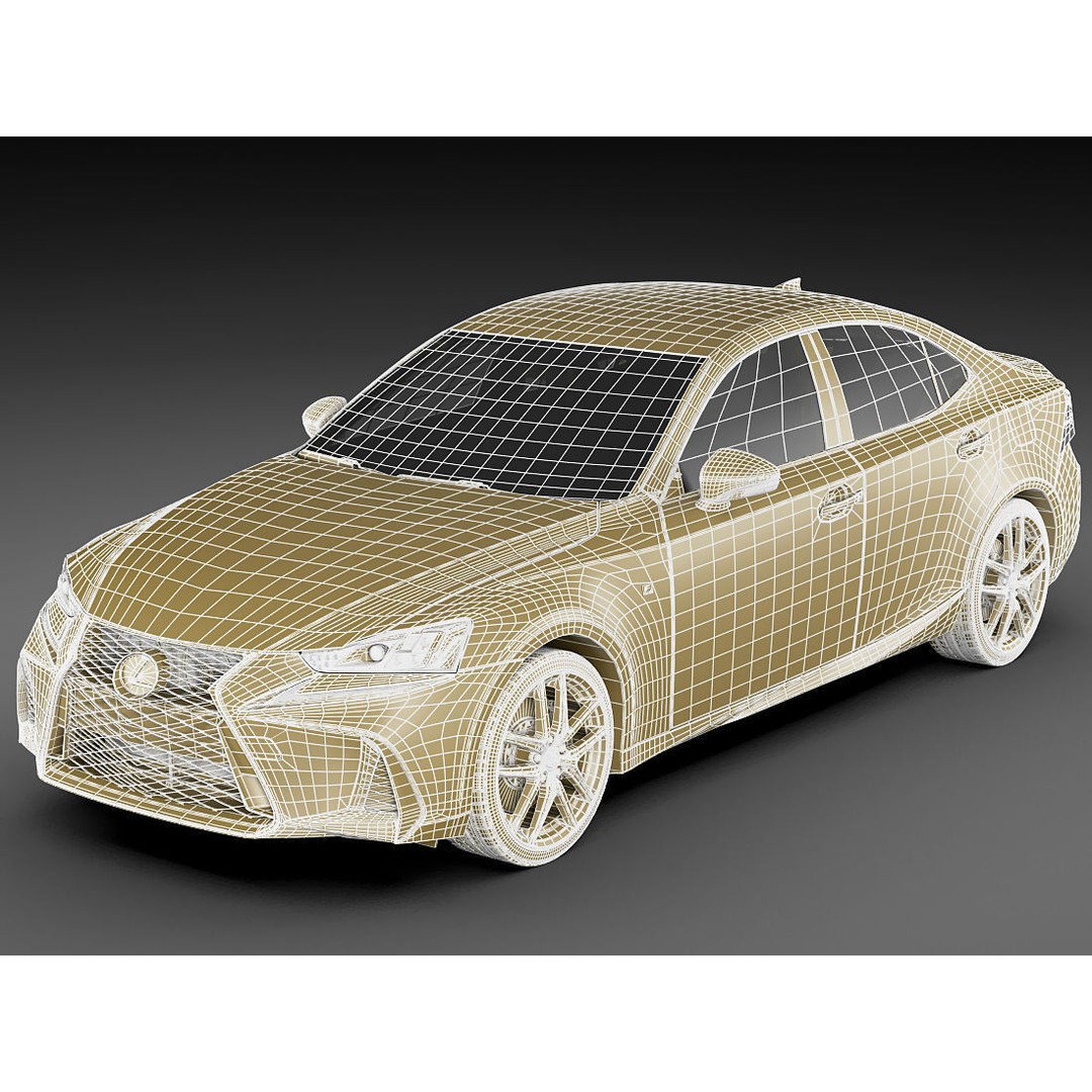 Lexus IS F-Sport 2017 3D Model – Realistic Sedan Asset, FBX, OBJ - View 21