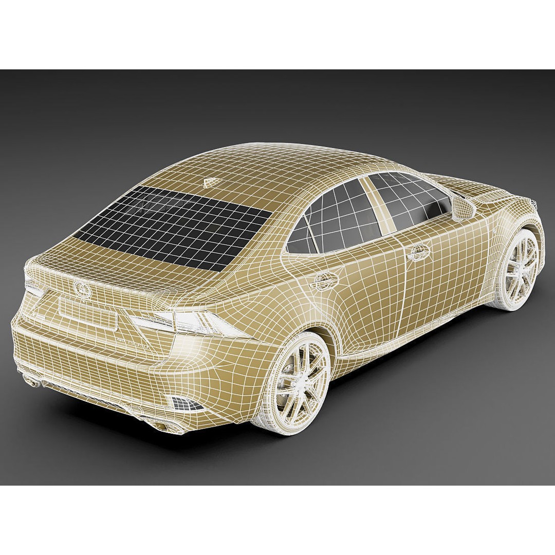 Lexus IS F-Sport 2017 3D Model – Realistic Sedan Asset, FBX, OBJ - View 22