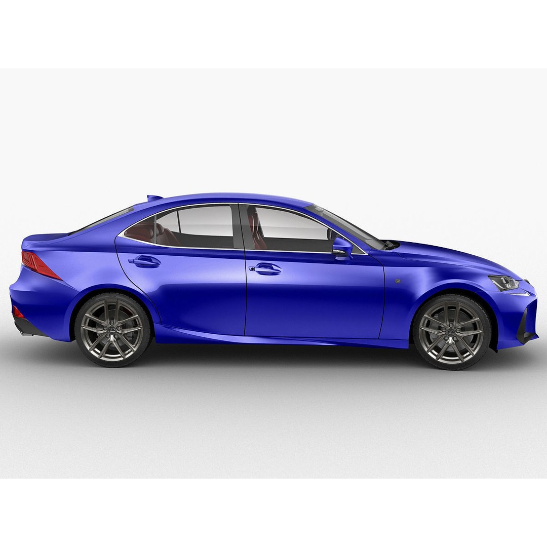 Lexus IS F-Sport 2017 3D Model – Realistic Sedan Asset, FBX, OBJ - View 4