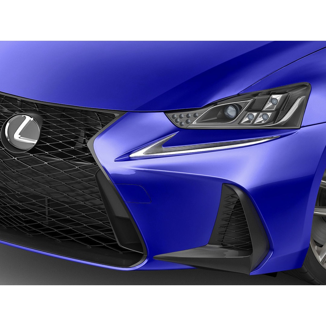 Lexus IS F-Sport 2017 3D Model – Realistic Sedan Asset, FBX, OBJ - View 5