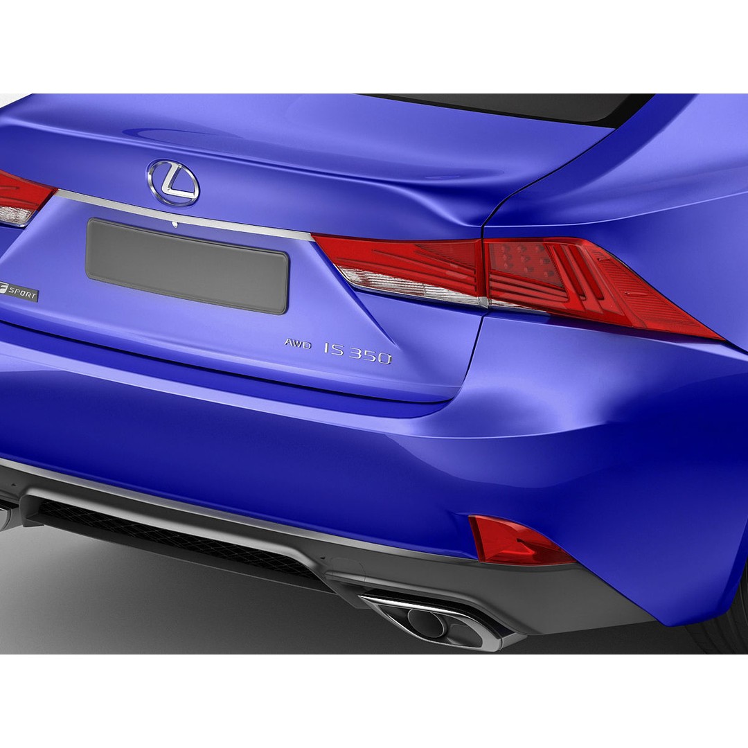 Lexus IS F-Sport 2017 3D Model – Realistic Sedan Asset, FBX, OBJ - View 6