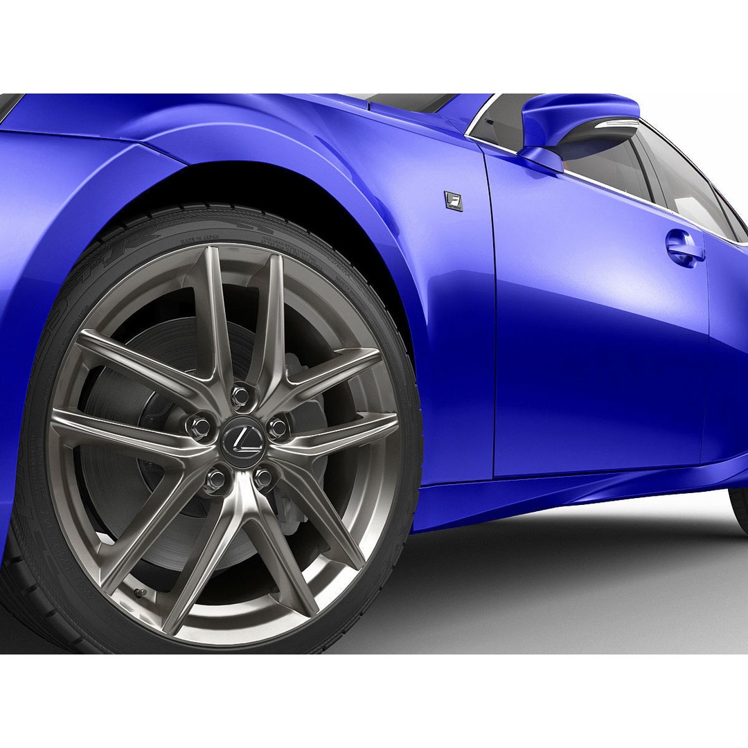 Lexus IS F-Sport 2017 3D Model – Realistic Sedan Asset, FBX, OBJ - View 7