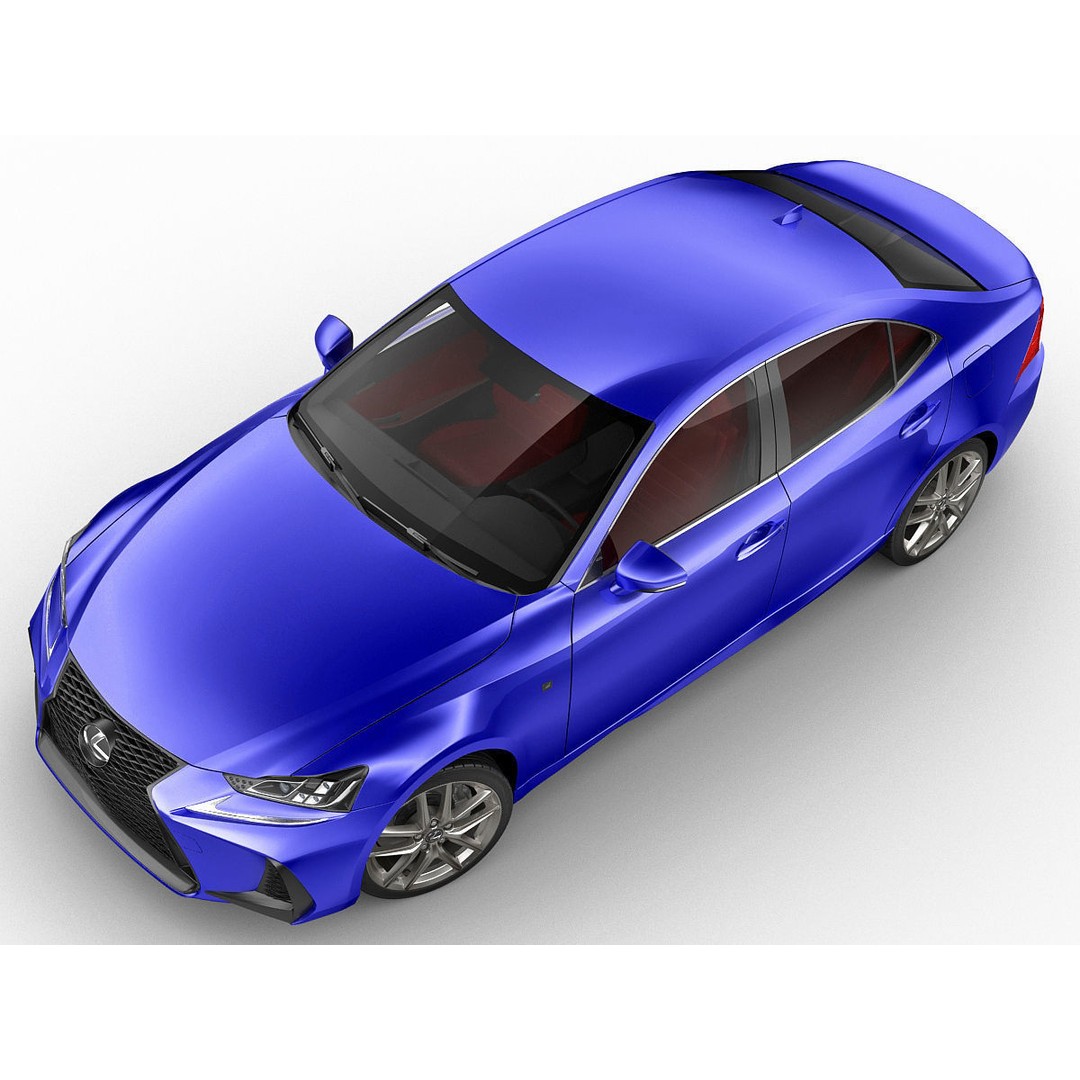 Lexus IS F-Sport 2017 3D Model – Realistic Sedan Asset, FBX, OBJ - View 8