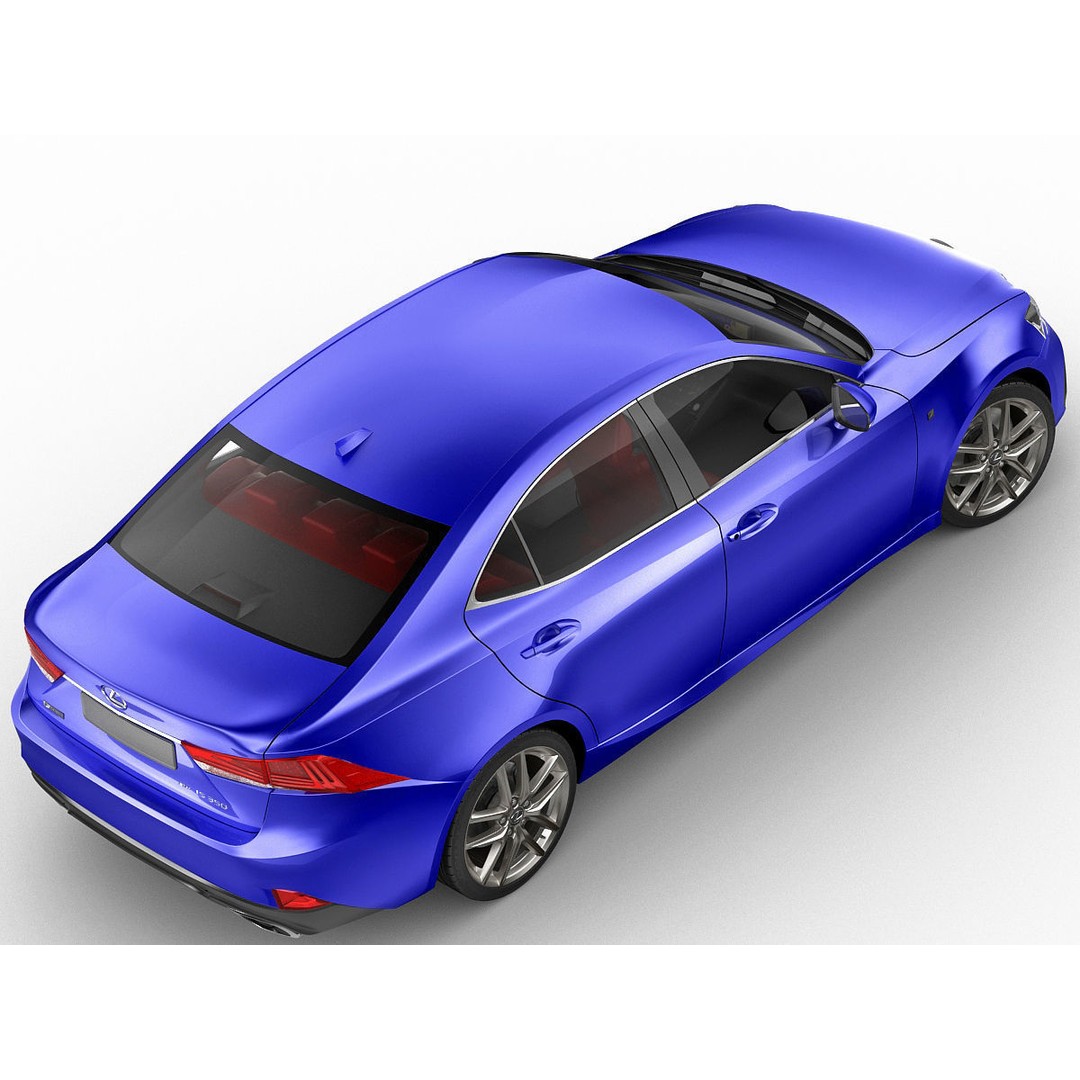 Lexus IS F-Sport 2017 3D Model – Realistic Sedan Asset, FBX, OBJ - View 9