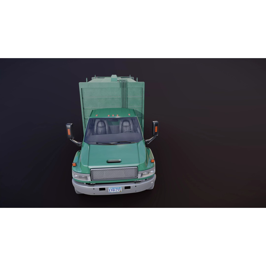Refuse Truck 3D Model – Low Poly Game Ready Asset, FBX - View 28