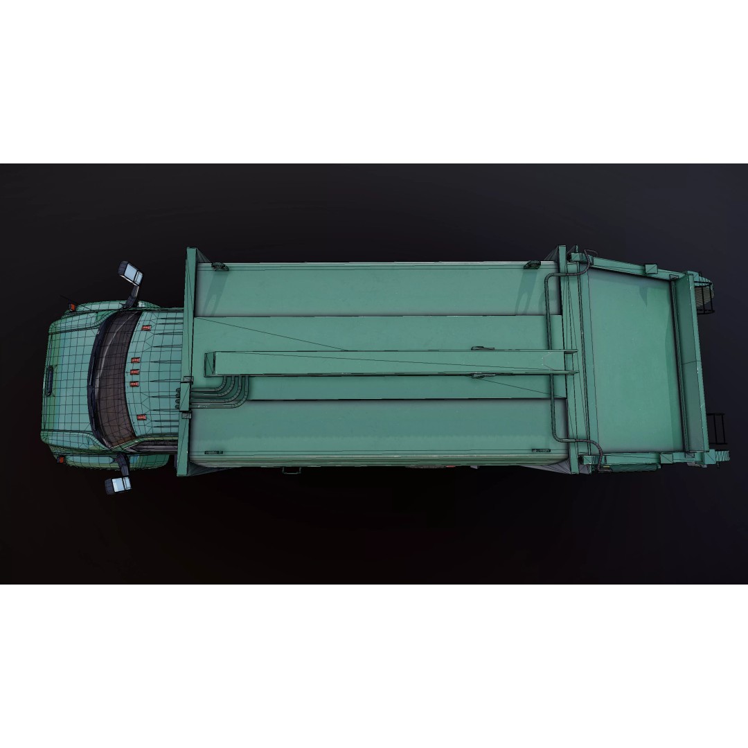 Refuse Truck 3D Model – Low Poly Game Ready Asset, FBX - View 31