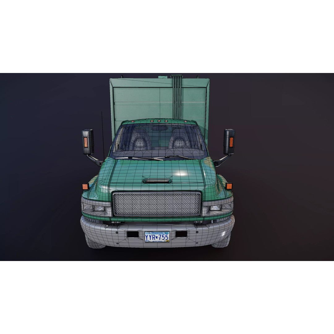 Refuse Truck 3D Model – Low Poly Game Ready Asset, FBX - View 38