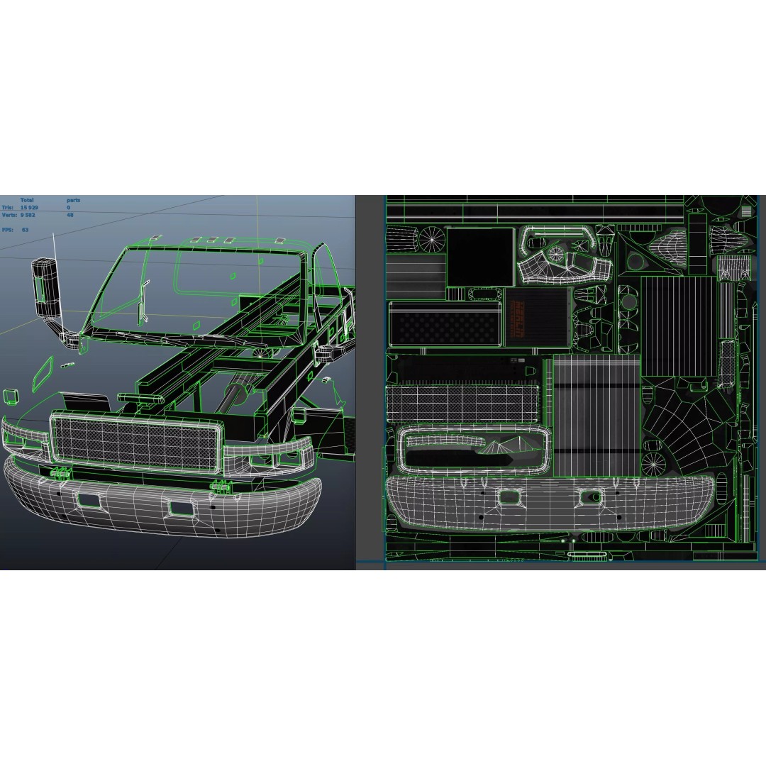 Refuse Truck 3D Model – Low Poly Game Ready Asset, FBX - View 47