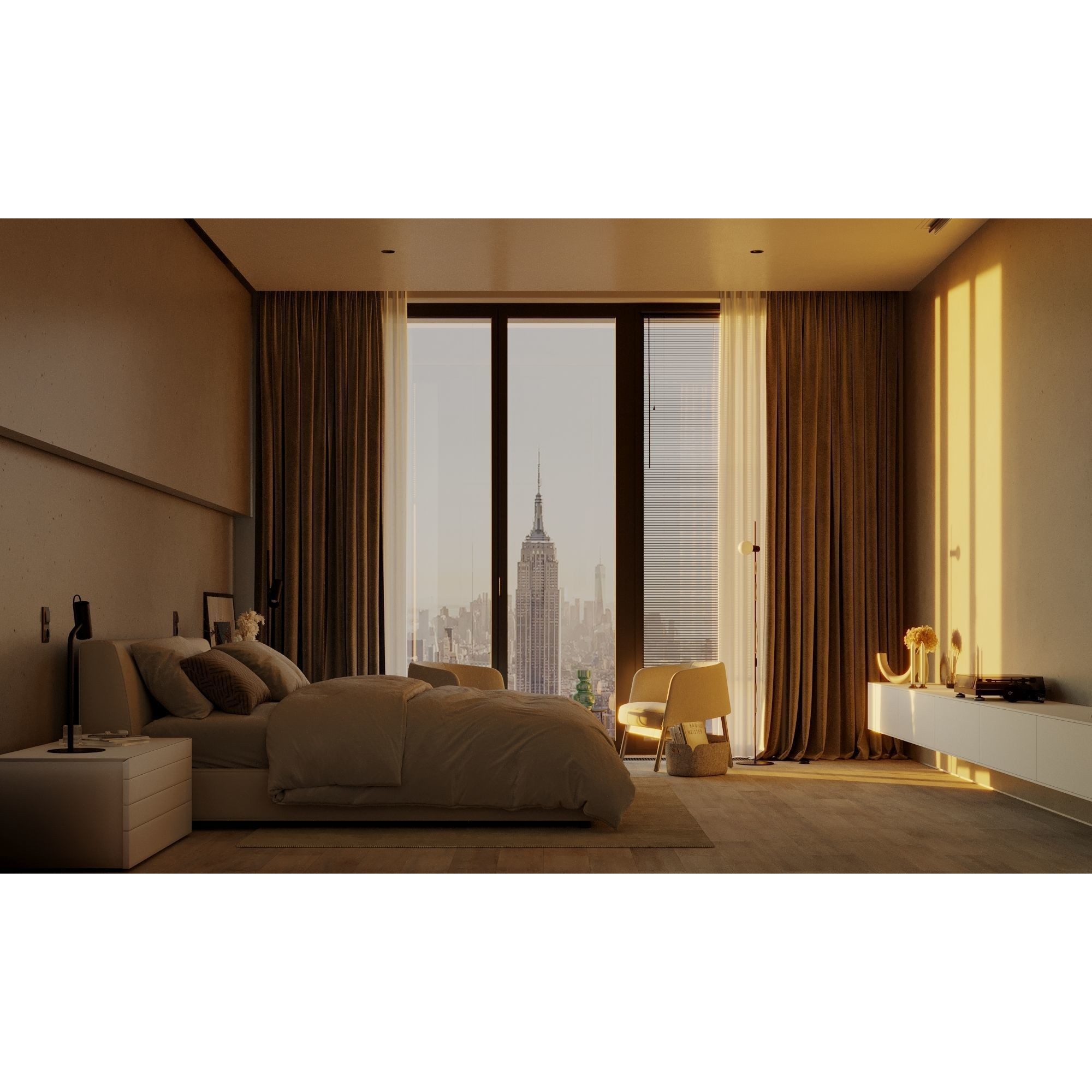 New York Apartment - Interior Scene 3D Model - View 15