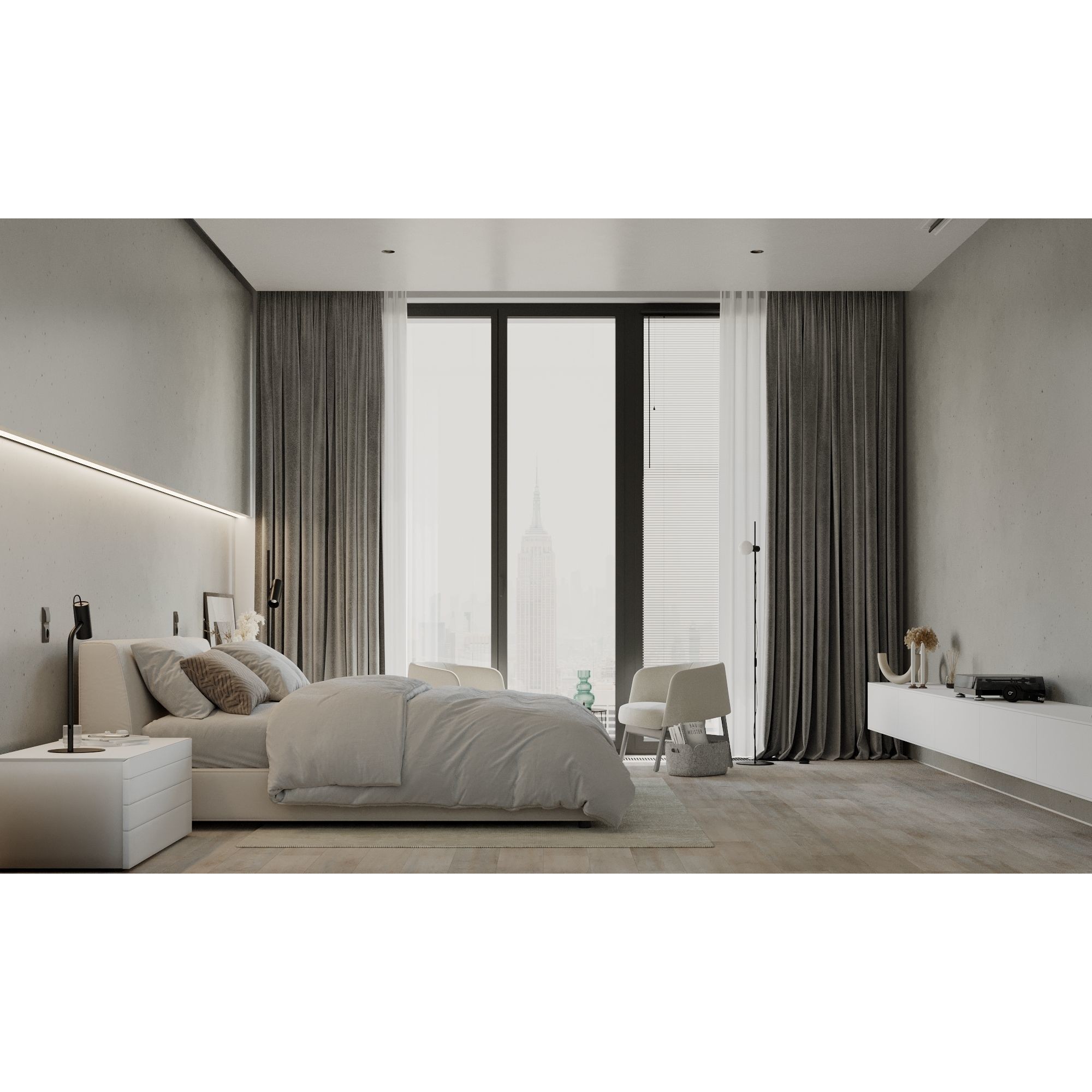 New York Apartment - Interior Scene 3D Model - View 16