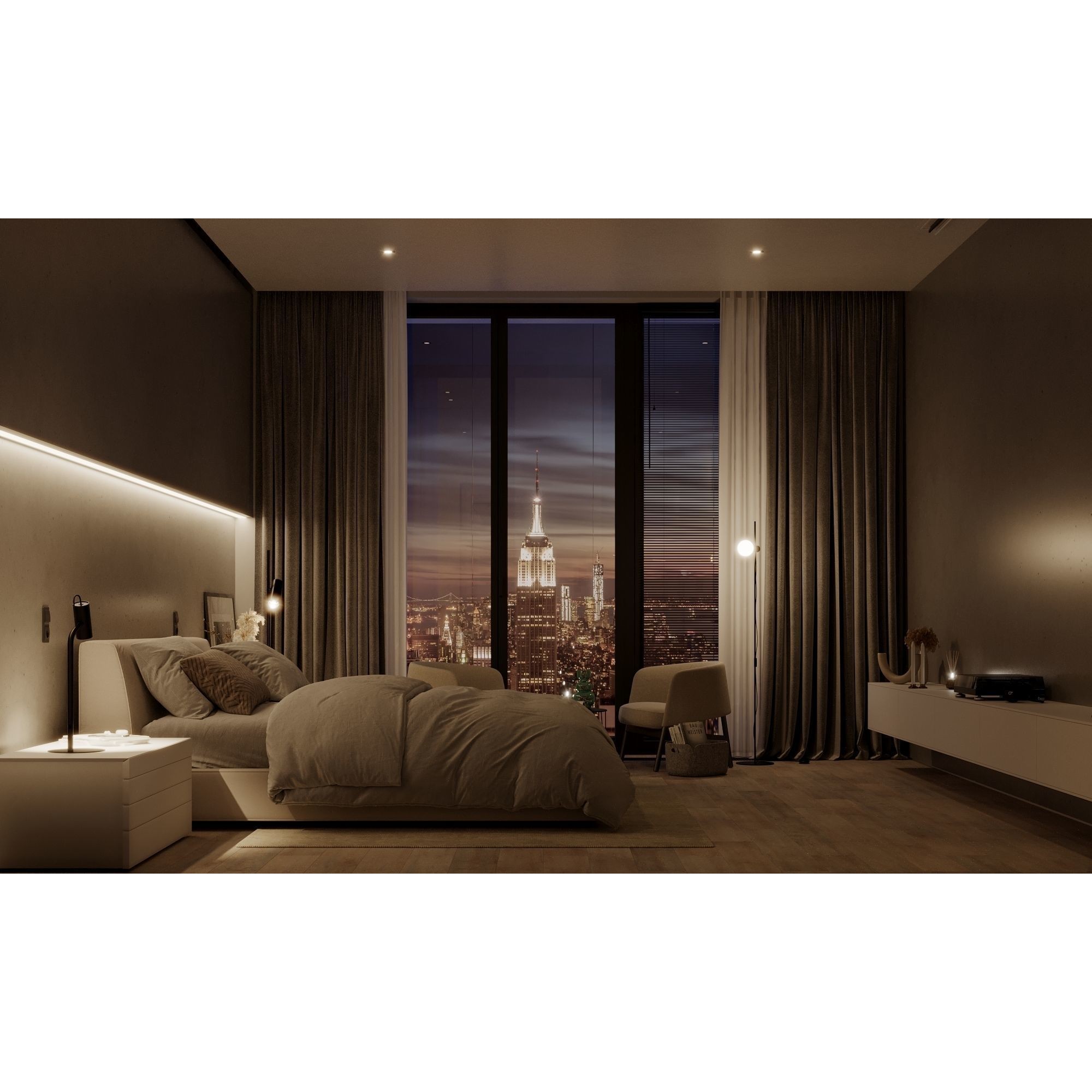New York Apartment - Interior Scene 3D Model - View 17