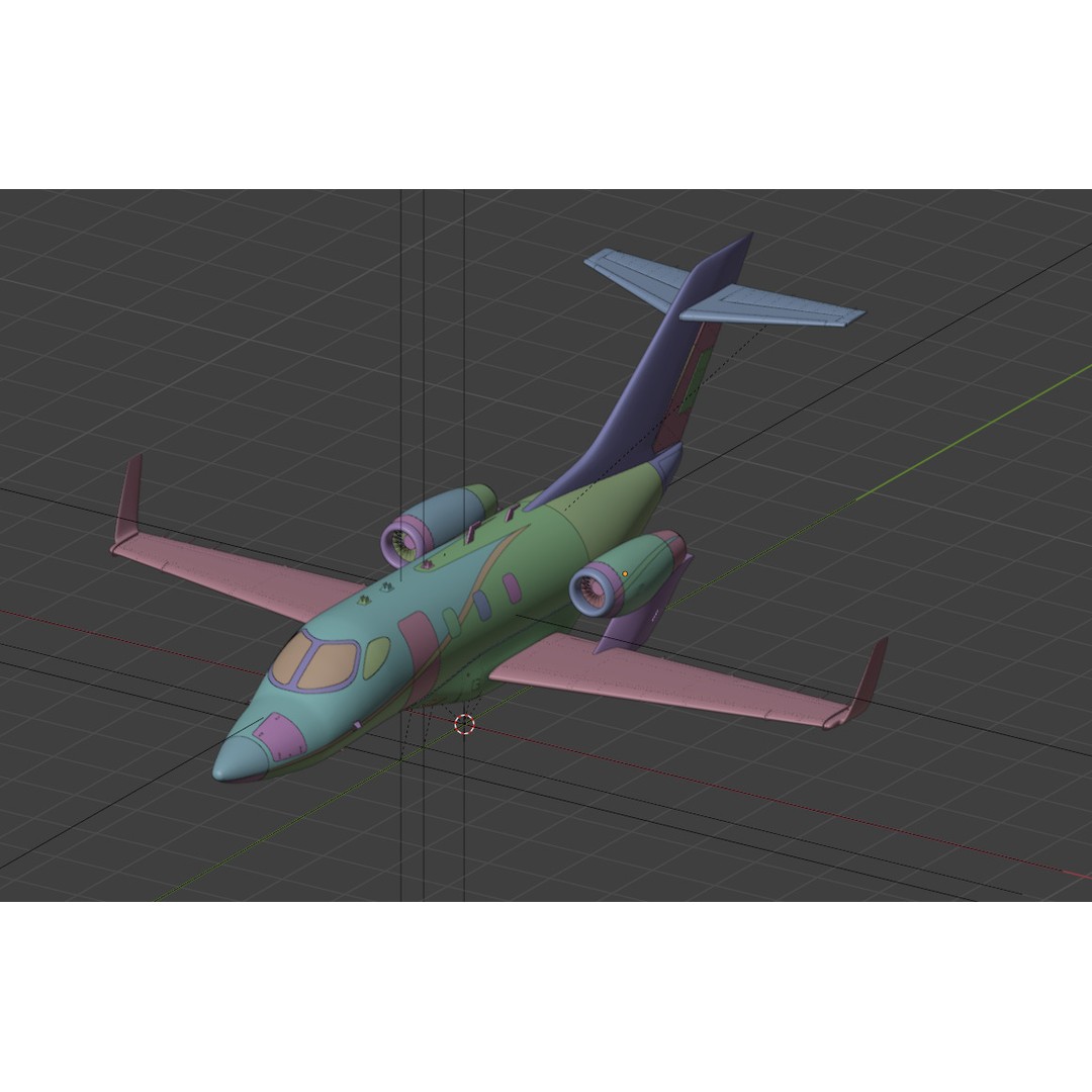 Honda Jet Elite II 3D Model – High Poly Rigged Aircraft, FBX, OBJ - View 3