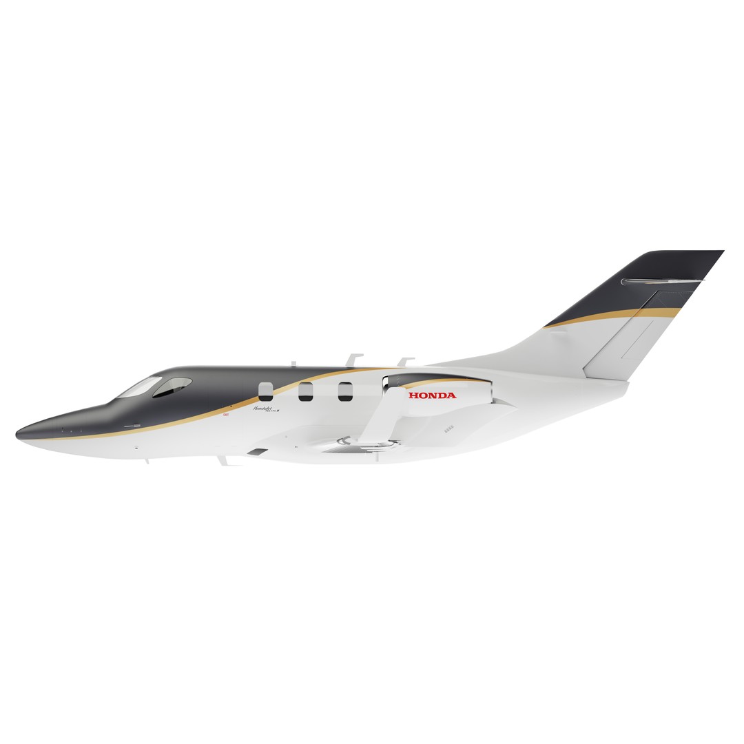 Honda Jet Elite II 3D Model – High Poly Rigged Aircraft, FBX, OBJ - View 5