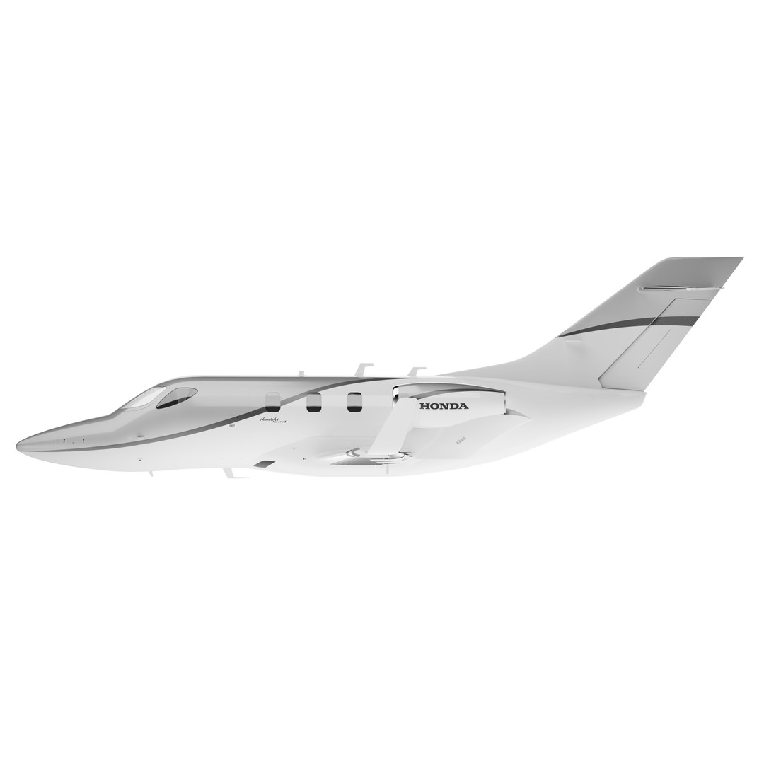 Honda Jet Elite II 3D Model – High Poly Rigged Aircraft, FBX, OBJ - View 8