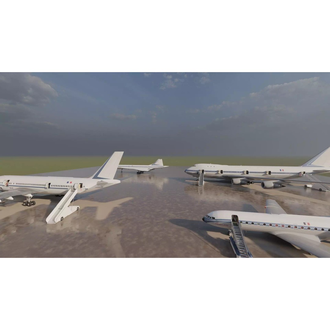 1970s Boeing 747-100 3D Model – Detailed Aircraft Interior & Exterior - View 11