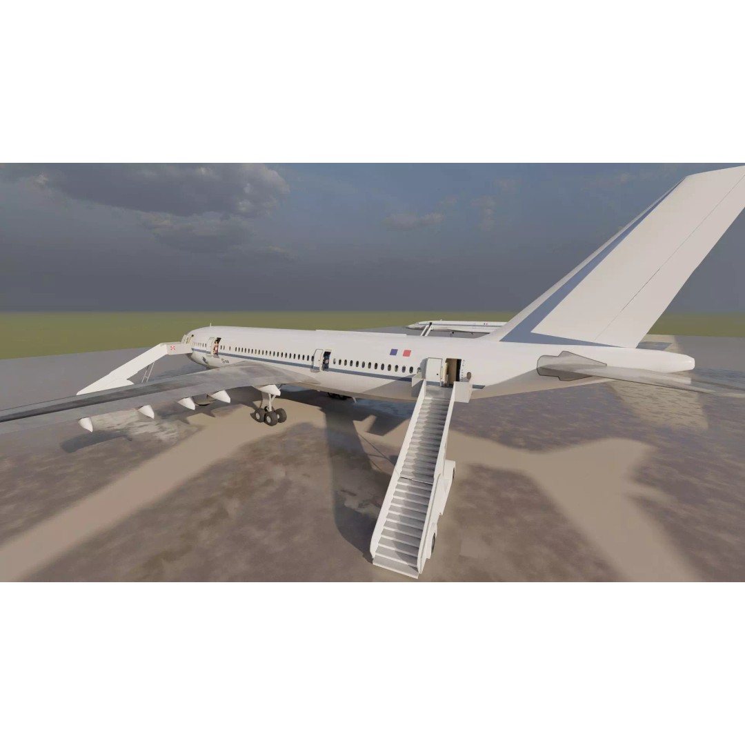 1970s Boeing 747-100 3D Model – Detailed Aircraft Interior & Exterior - View 12
