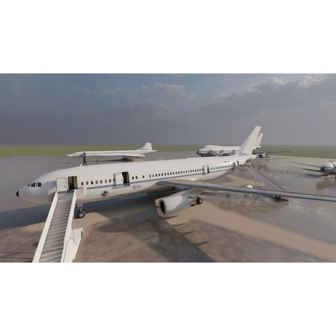 1970s Boeing 747-100 3D Model – Detailed Aircraft Interior & Exterior - View 13