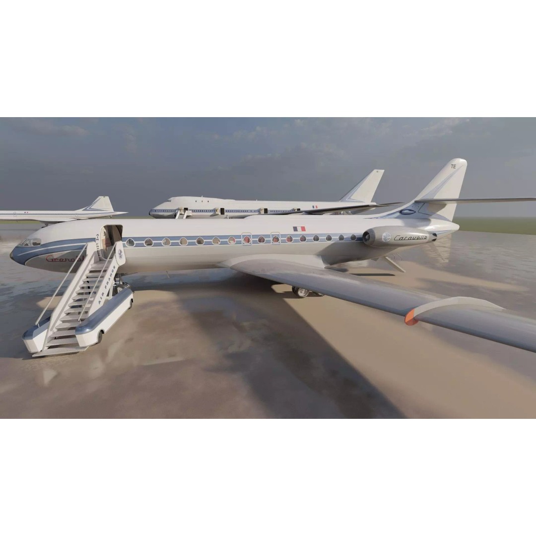 1970s Boeing 747-100 3D Model – Detailed Aircraft Interior & Exterior - View 25