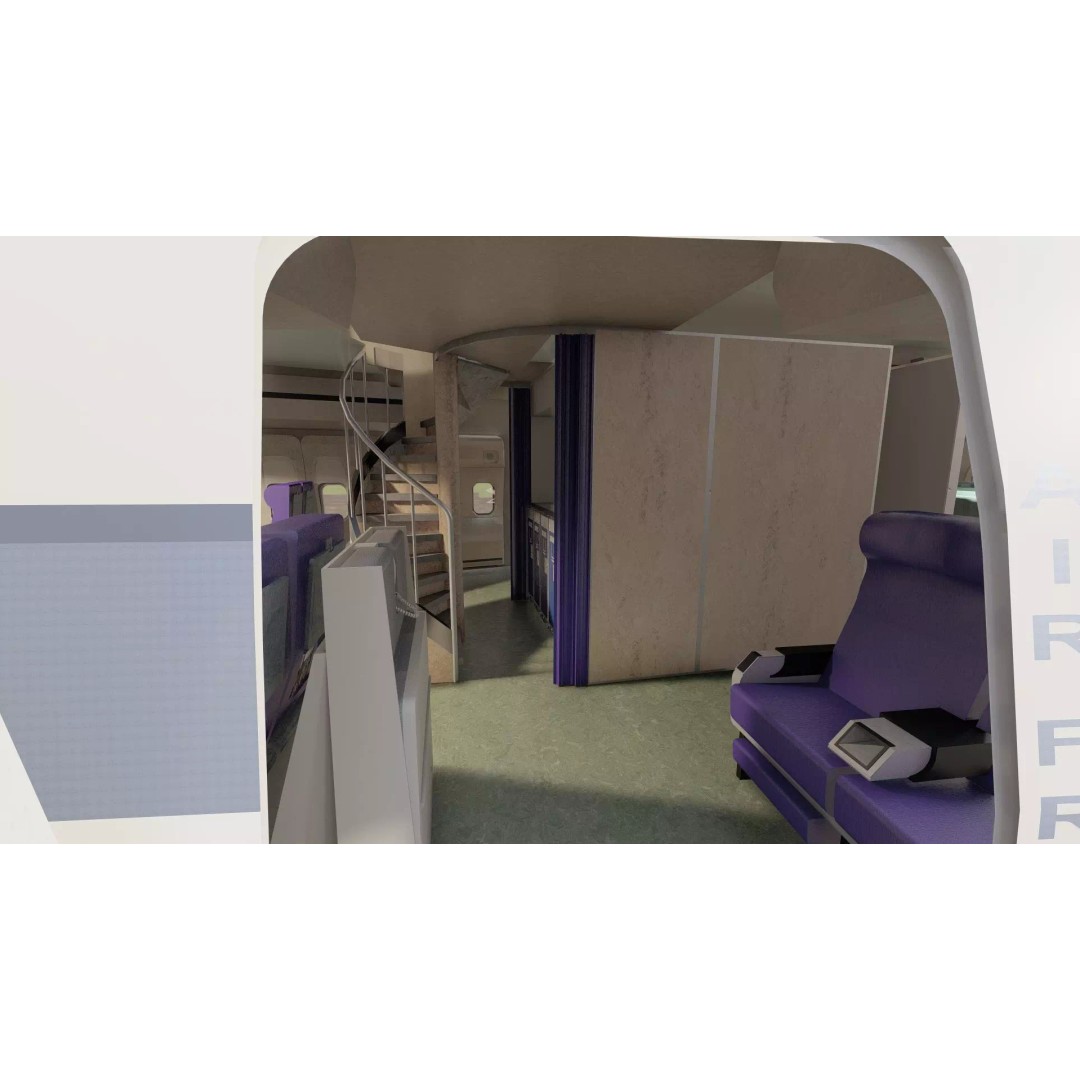 1970s Boeing 747-100 3D Model – Detailed Aircraft Interior & Exterior - View 39