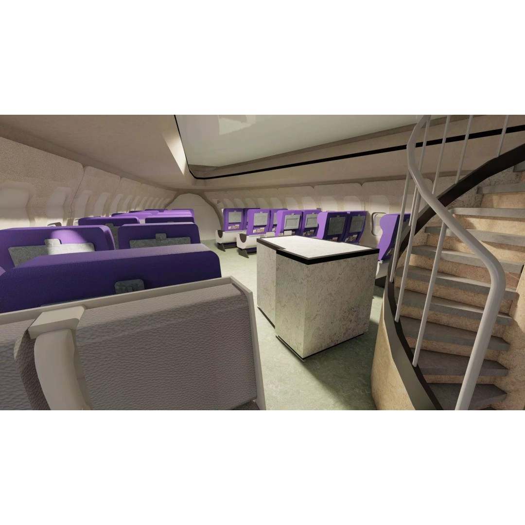 1970s Boeing 747-100 3D Model – Detailed Aircraft Interior & Exterior - View 40