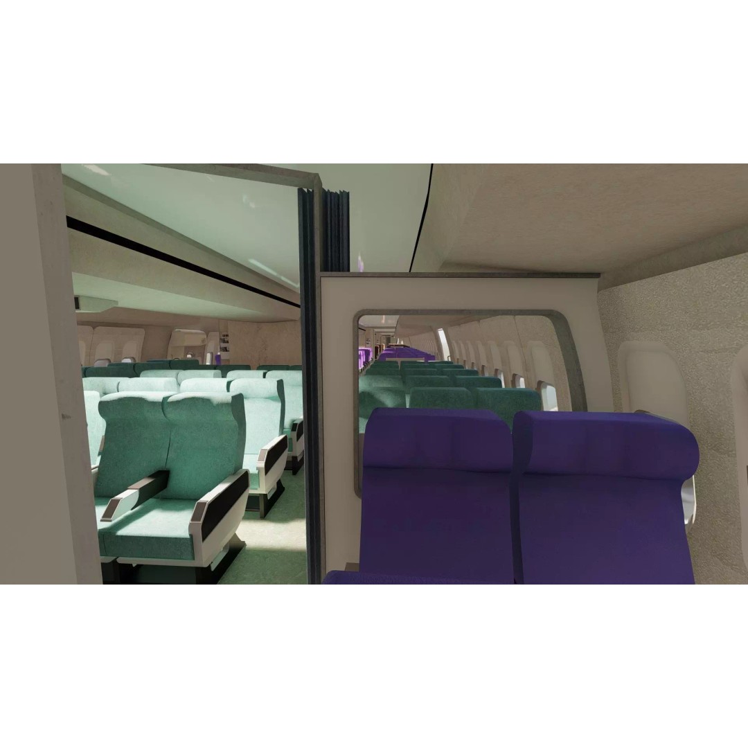 1970s Boeing 747-100 3D Model – Detailed Aircraft Interior & Exterior - View 41