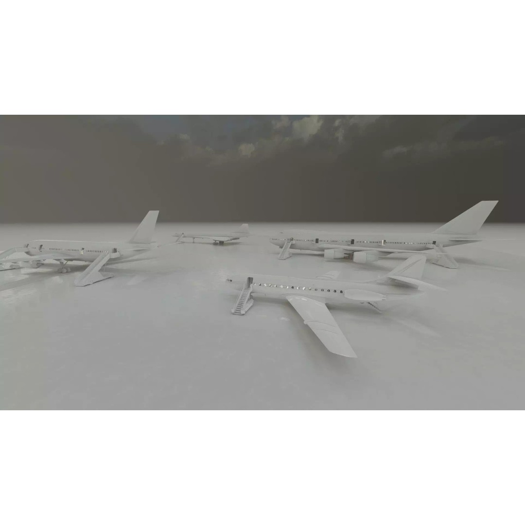 1970s Boeing 747-100 3D Model – Detailed Aircraft Interior & Exterior - View 46