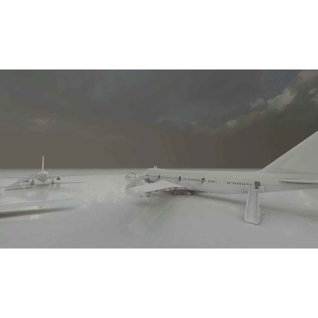 1970s Boeing 747-100 3D Model – Detailed Aircraft Interior & Exterior - View 48
