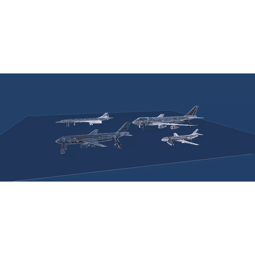 1970s Boeing 747-100 3D Model – Detailed Aircraft Interior & Exterior - View 49
