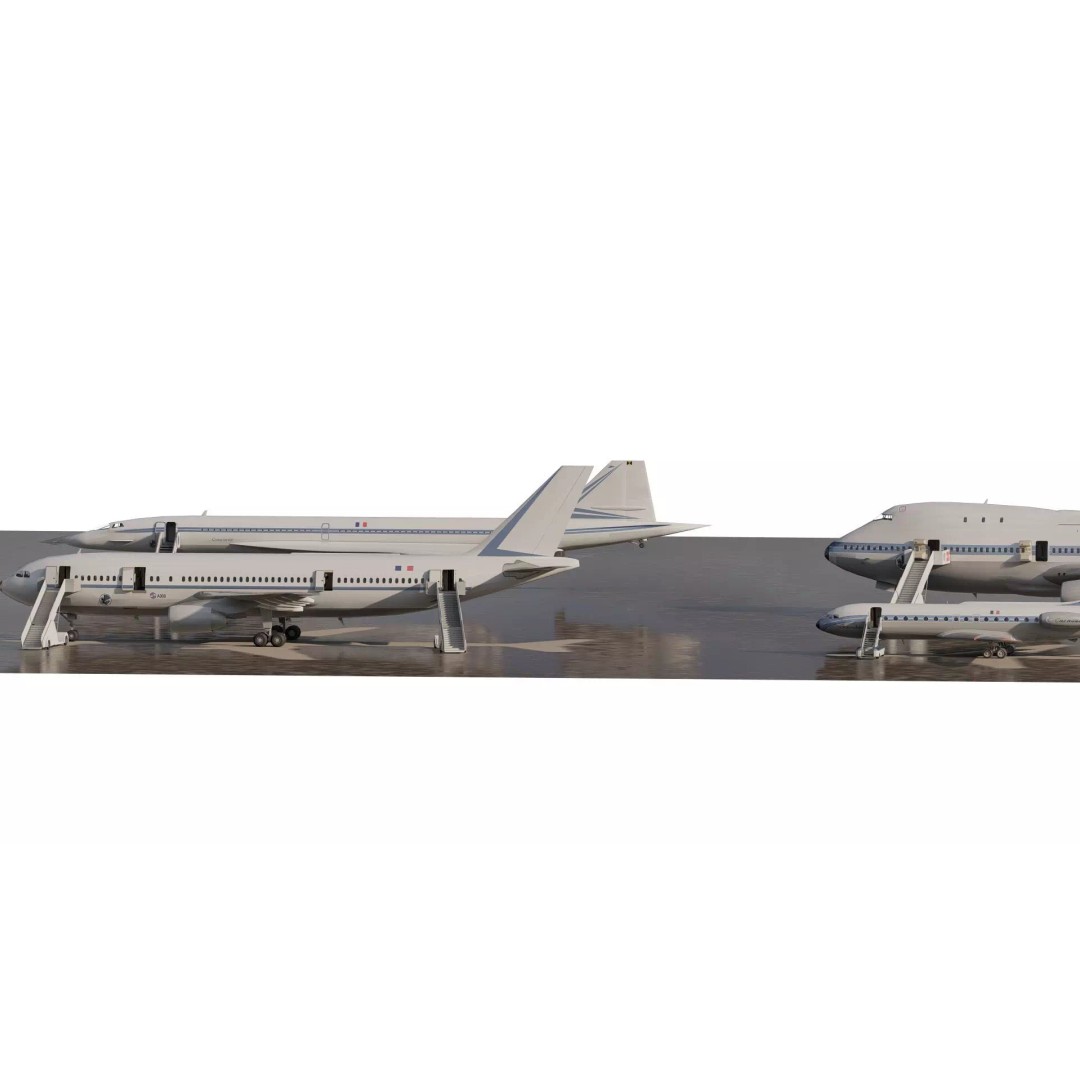 1970s Boeing 747-100 3D Model – Detailed Aircraft Interior & Exterior - View 8