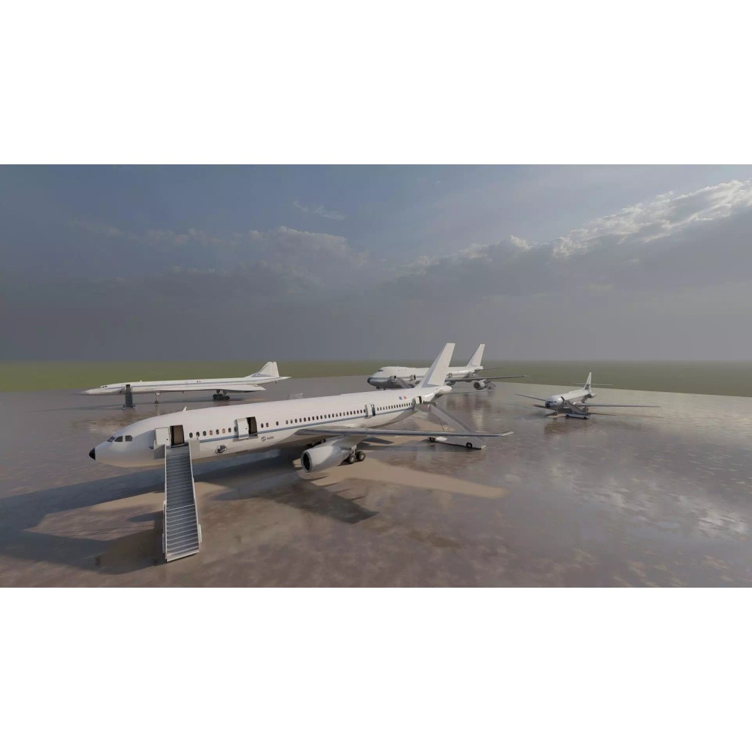 1970s Boeing 747-100 3D Model – Detailed Aircraft Interior & Exterior - View 9