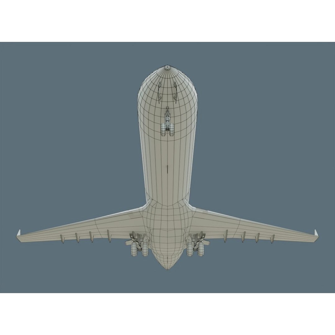 CRJ700 3D Model – Low Poly Aircraft with PBR Textures, FBX