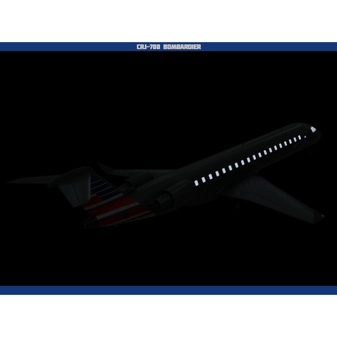 CRJ700 3D Model – Low Poly Aircraft with PBR Textures, FBX - View 19