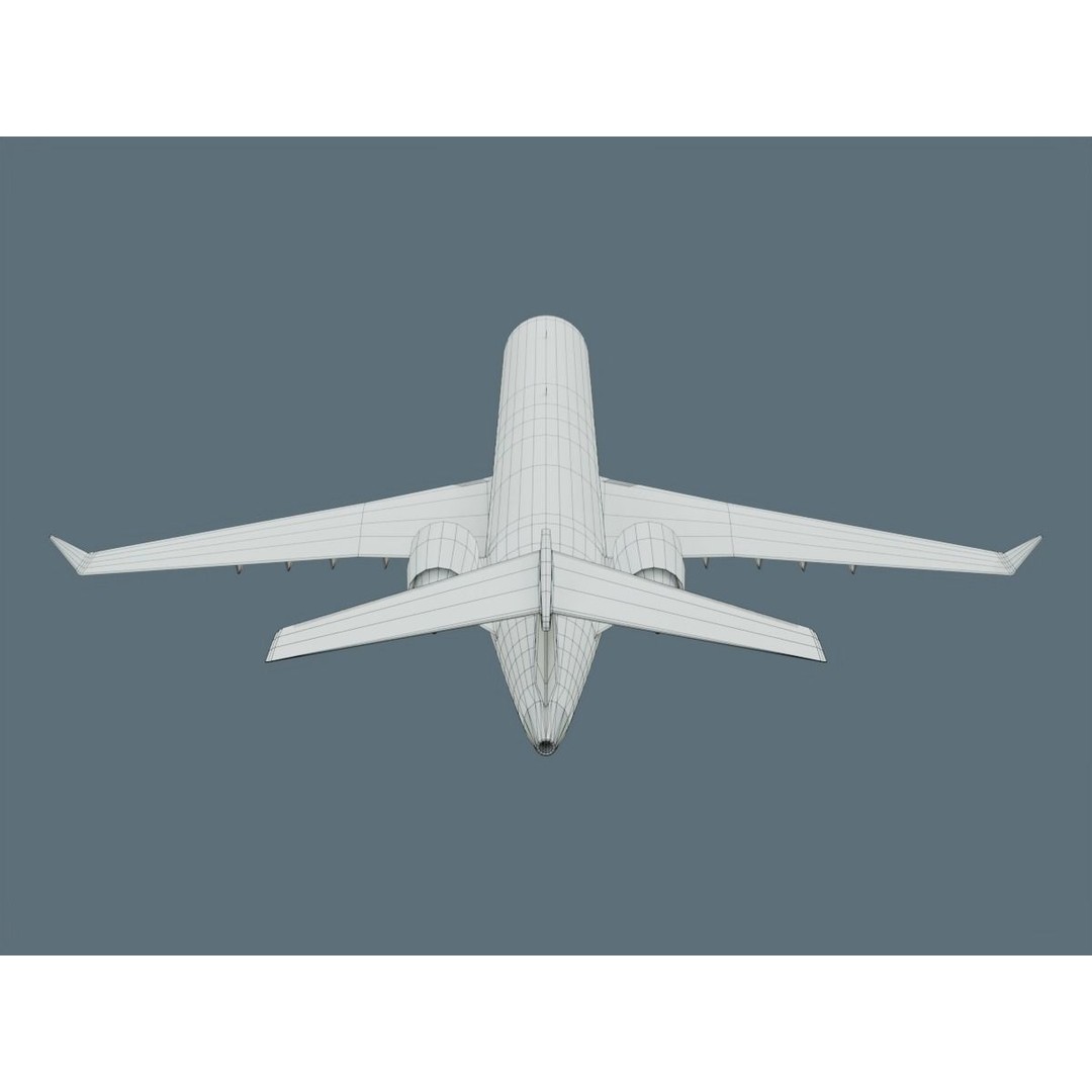CRJ700 3D Model – Low Poly Aircraft with PBR Textures, FBX - View 25