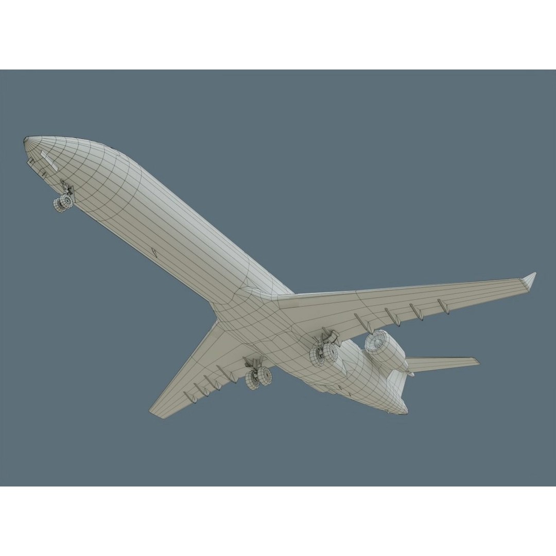 CRJ700 3D Model – Low Poly Aircraft with PBR Textures, FBX - View 30