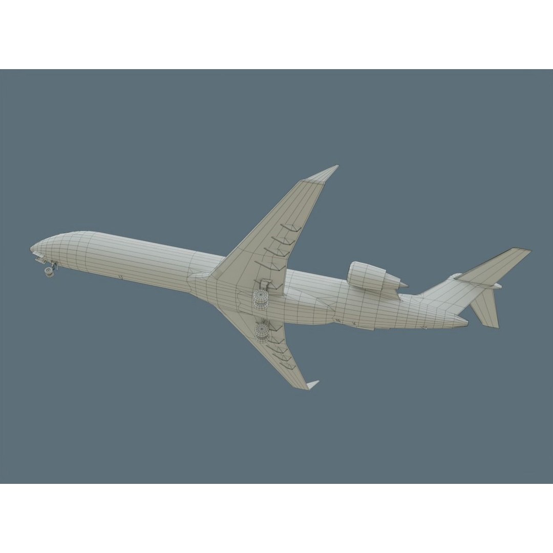 CRJ700 3D Model – Low Poly Aircraft with PBR Textures, FBX - View 31