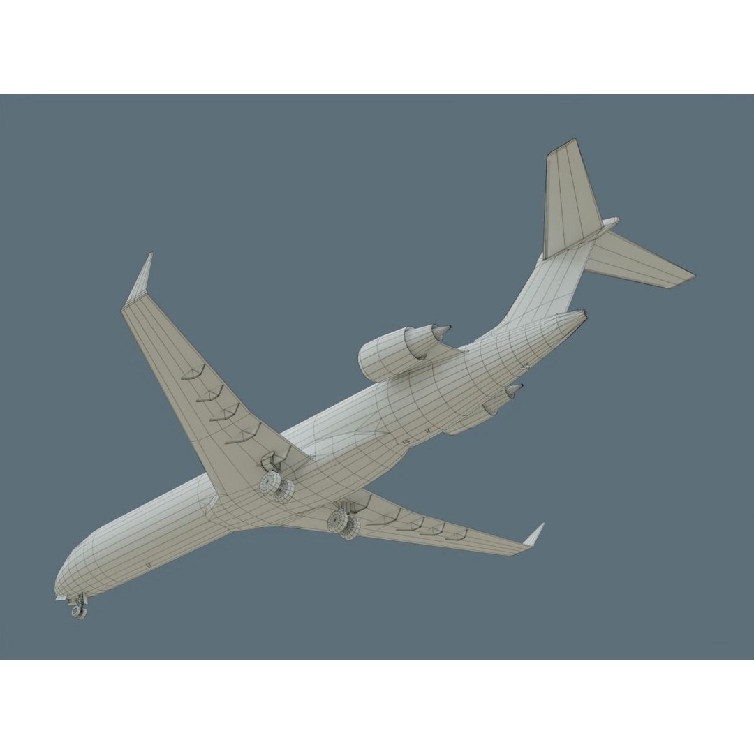 CRJ700 3D Model – Low Poly Aircraft with PBR Textures, FBX - View 32