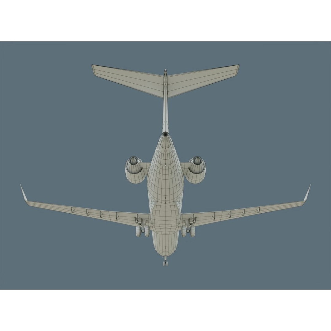 CRJ700 3D Model – Low Poly Aircraft with PBR Textures, FBX - View 33